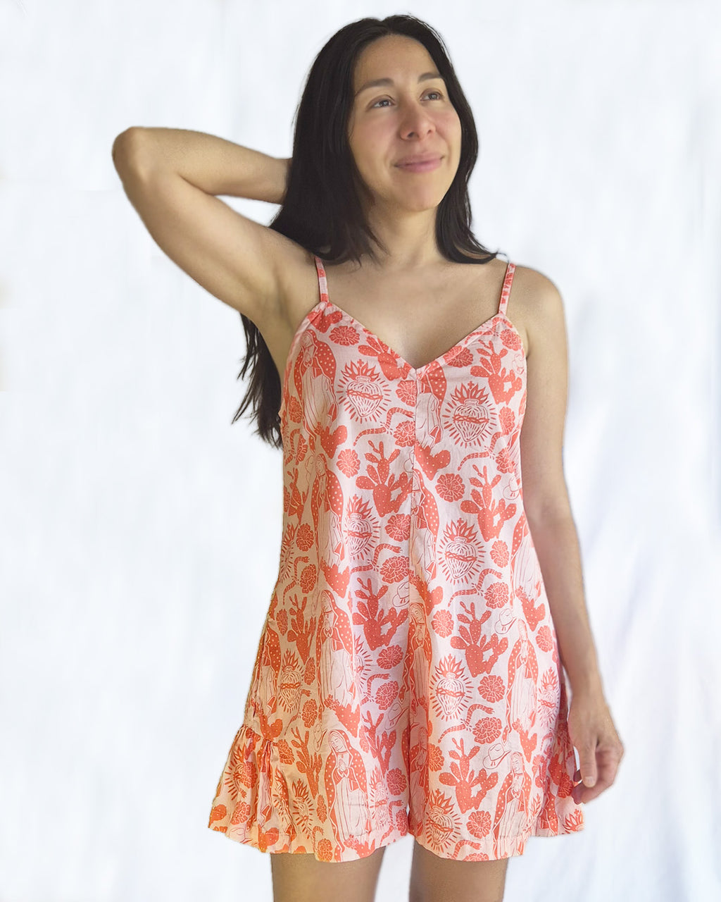 Bunya Romper v neck - Cotton