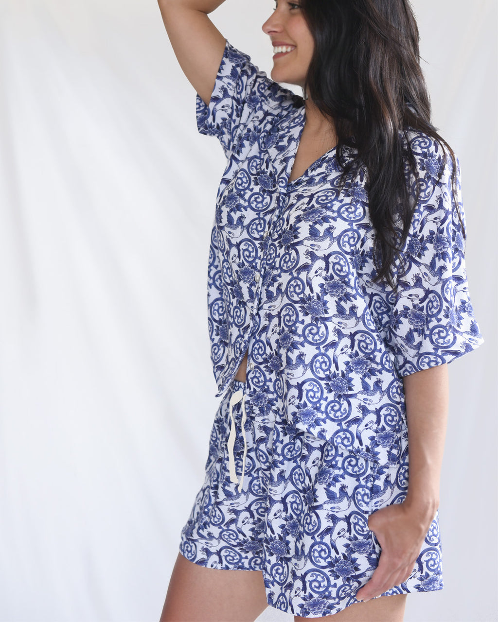 Laricio pyjama, shirt short sleeves and short - Cotton Crepe