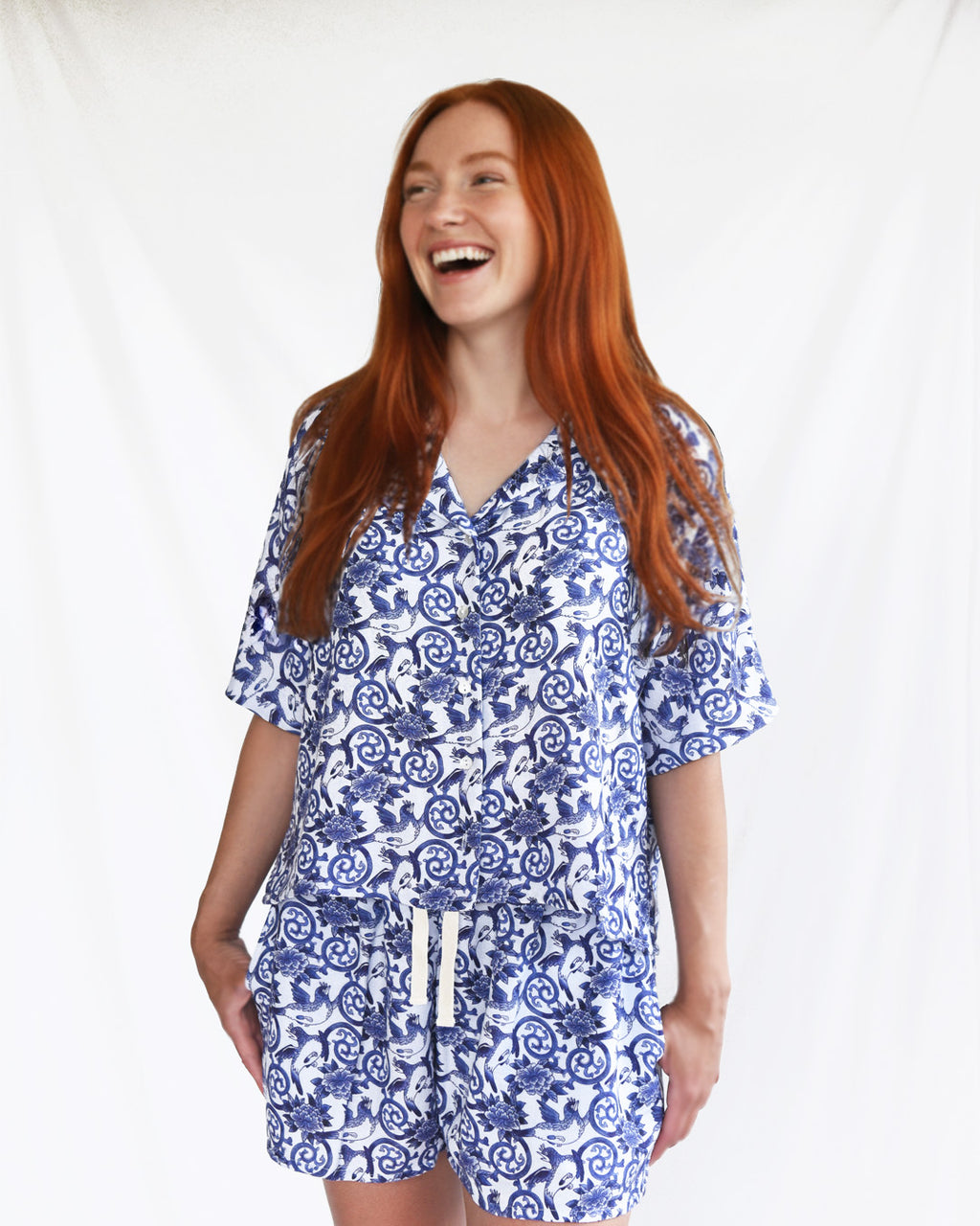 Laricio pyjama, shirt short sleeves and short - Cotton Crepe