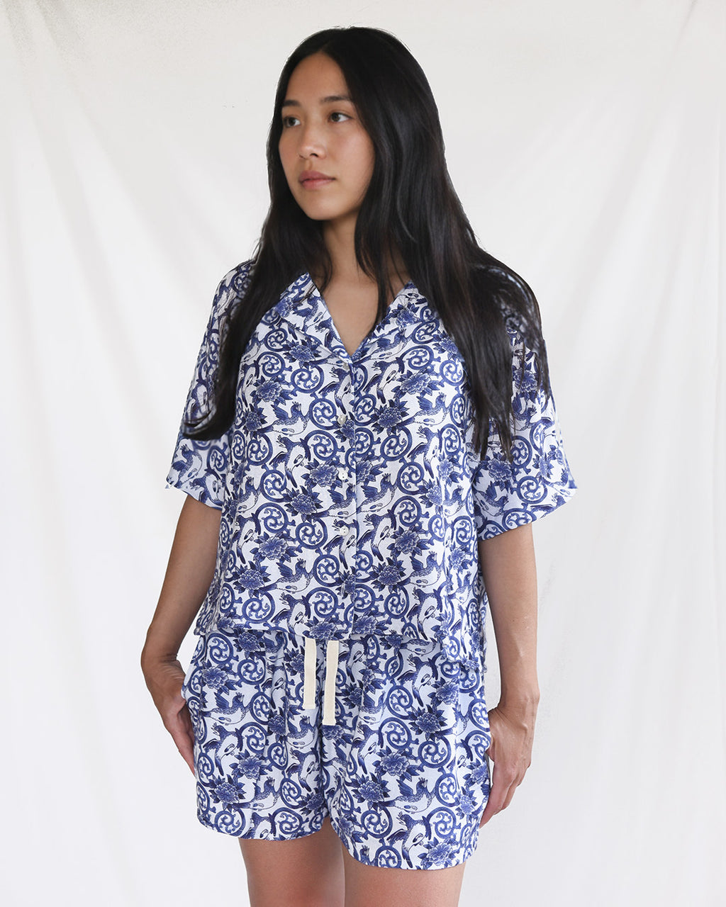 Laricio pyjama, shirt short sleeves and short - Cotton Crepe