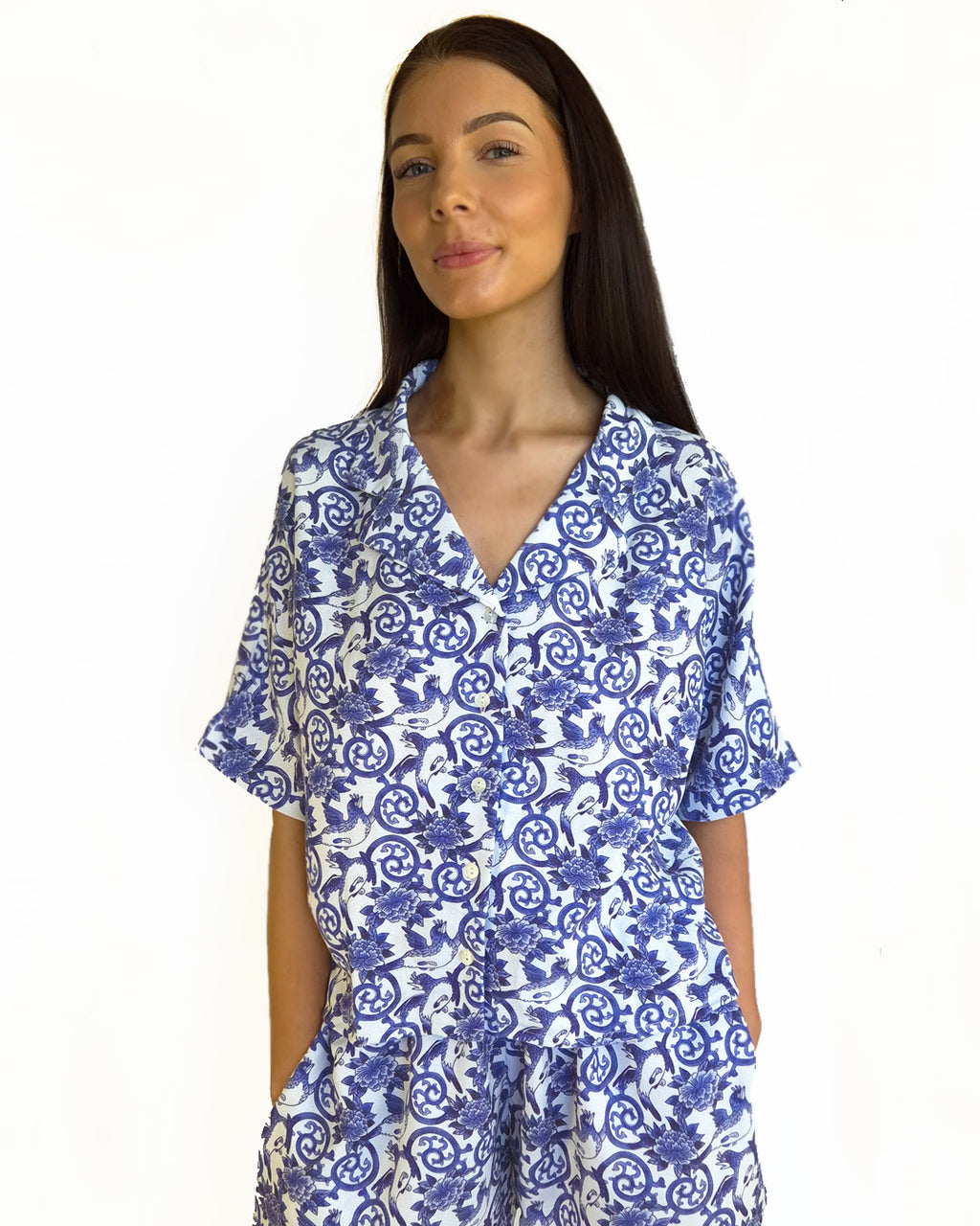 Laricio pyjama, shirt short sleeves and short - Cotton Crepe