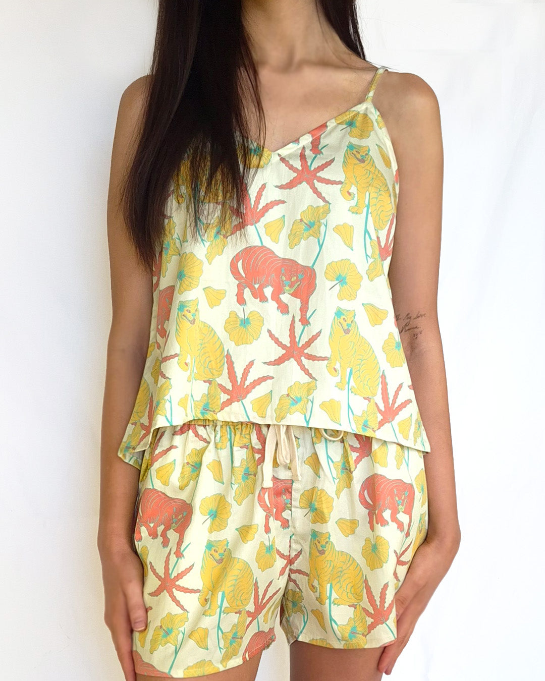 Pinea pyjama V neck camisole and short - Cotton