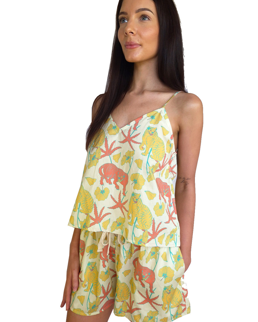 Pinea pyjama V neck camisole and short - Cotton