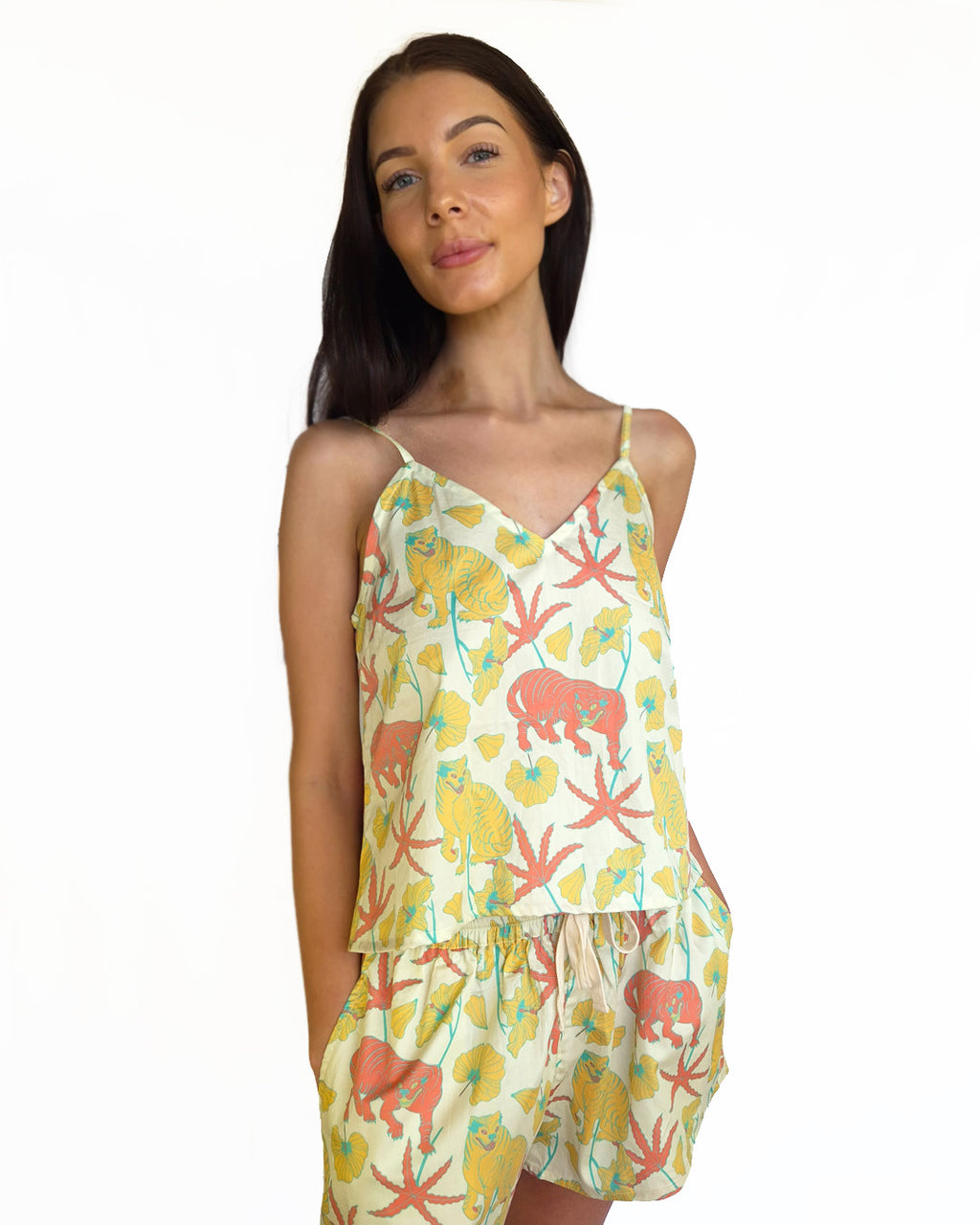 Pinea pyjama V neck camisole and short - Cotton