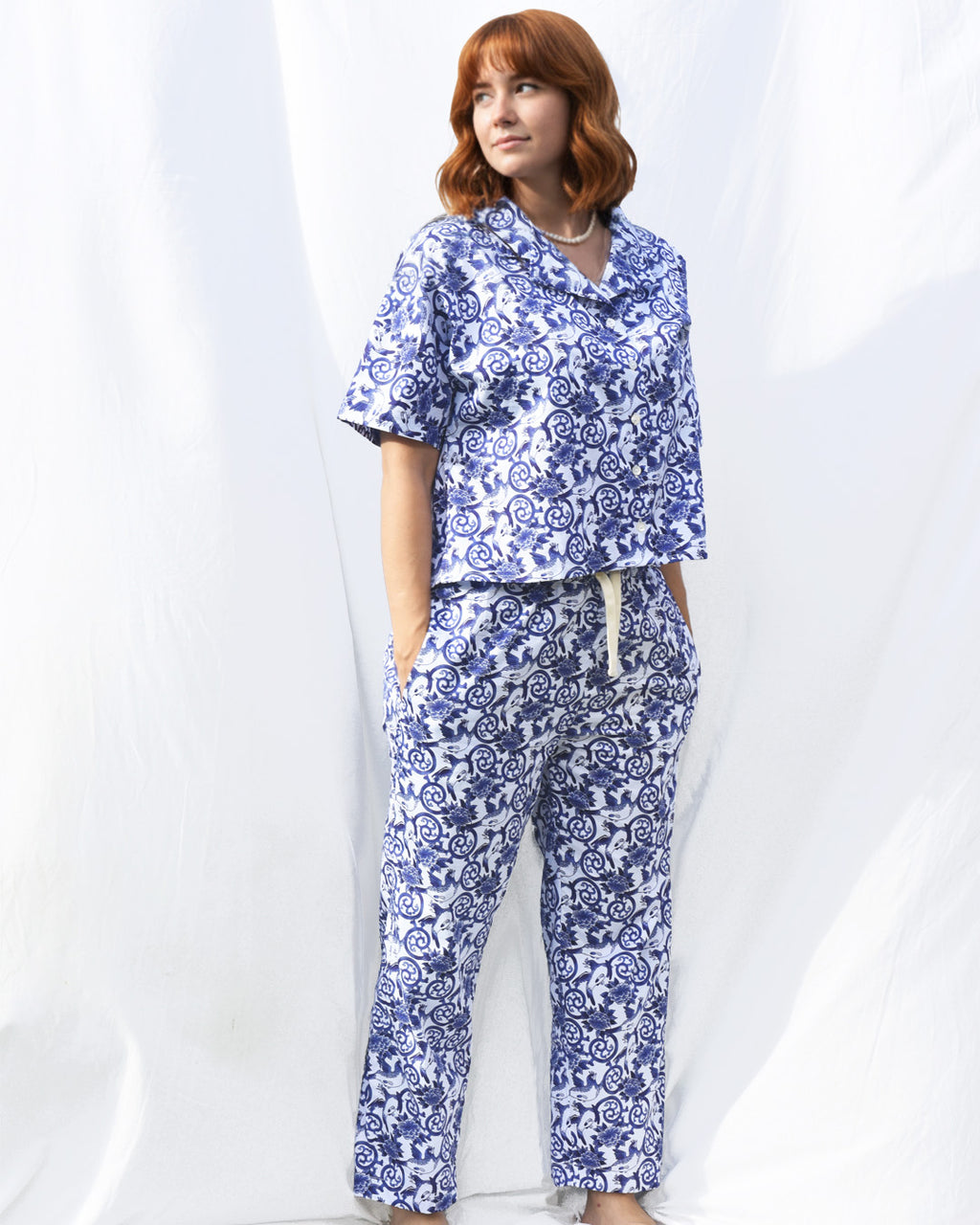 Radiata pyjama shirt short sleeves and pants - Cotton