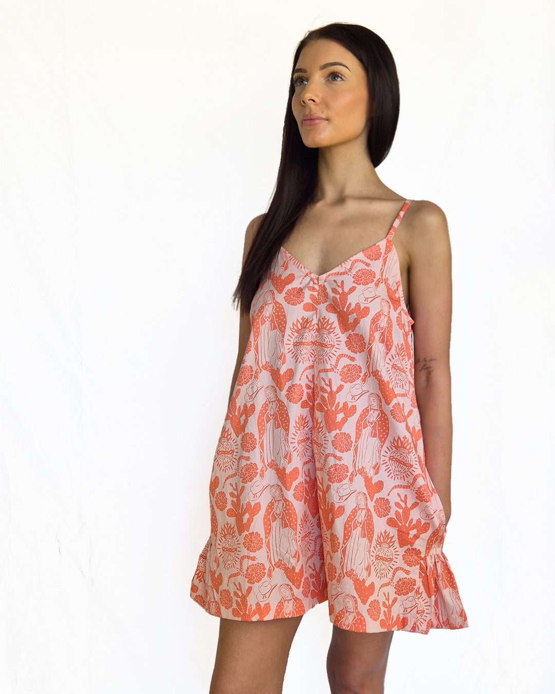 Bunya Romper v neck - Cotton