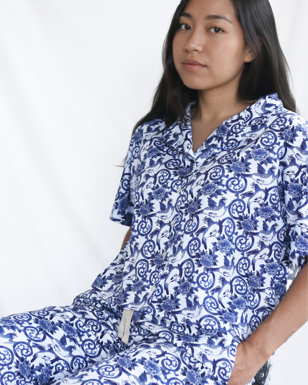 Radiata pyjama shirt short sleeves and pants - Cotton