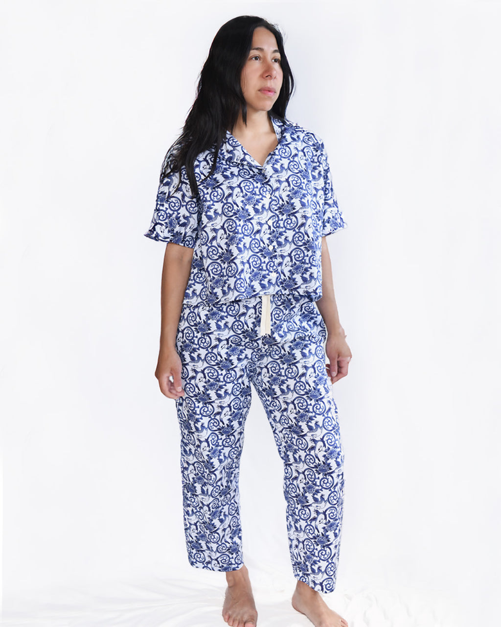 Radiata pyjama shirt short sleeves and pants - Cotton