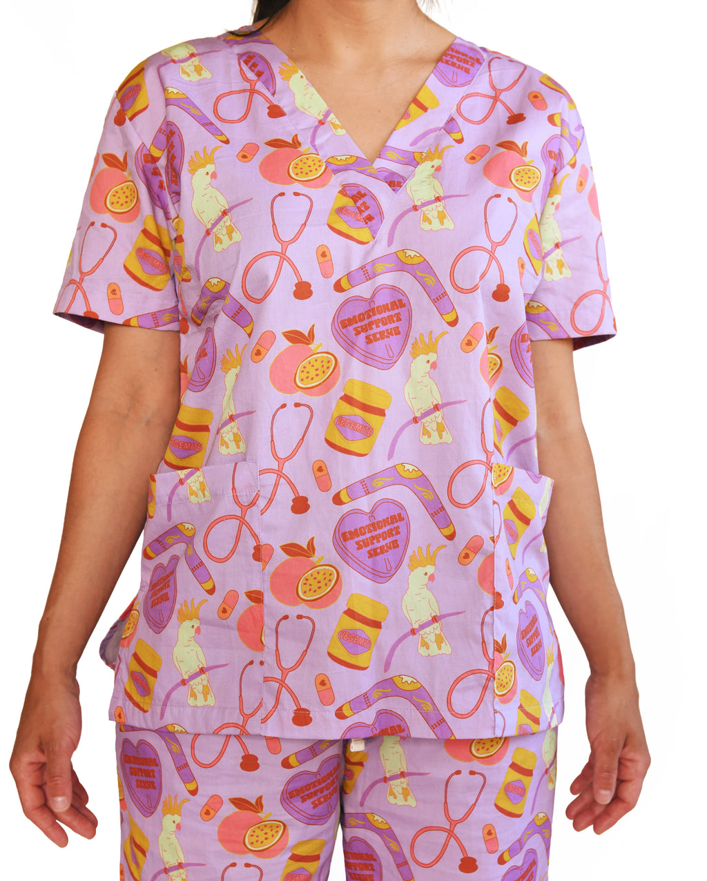Scrub top short sleeves and pants - Cotton