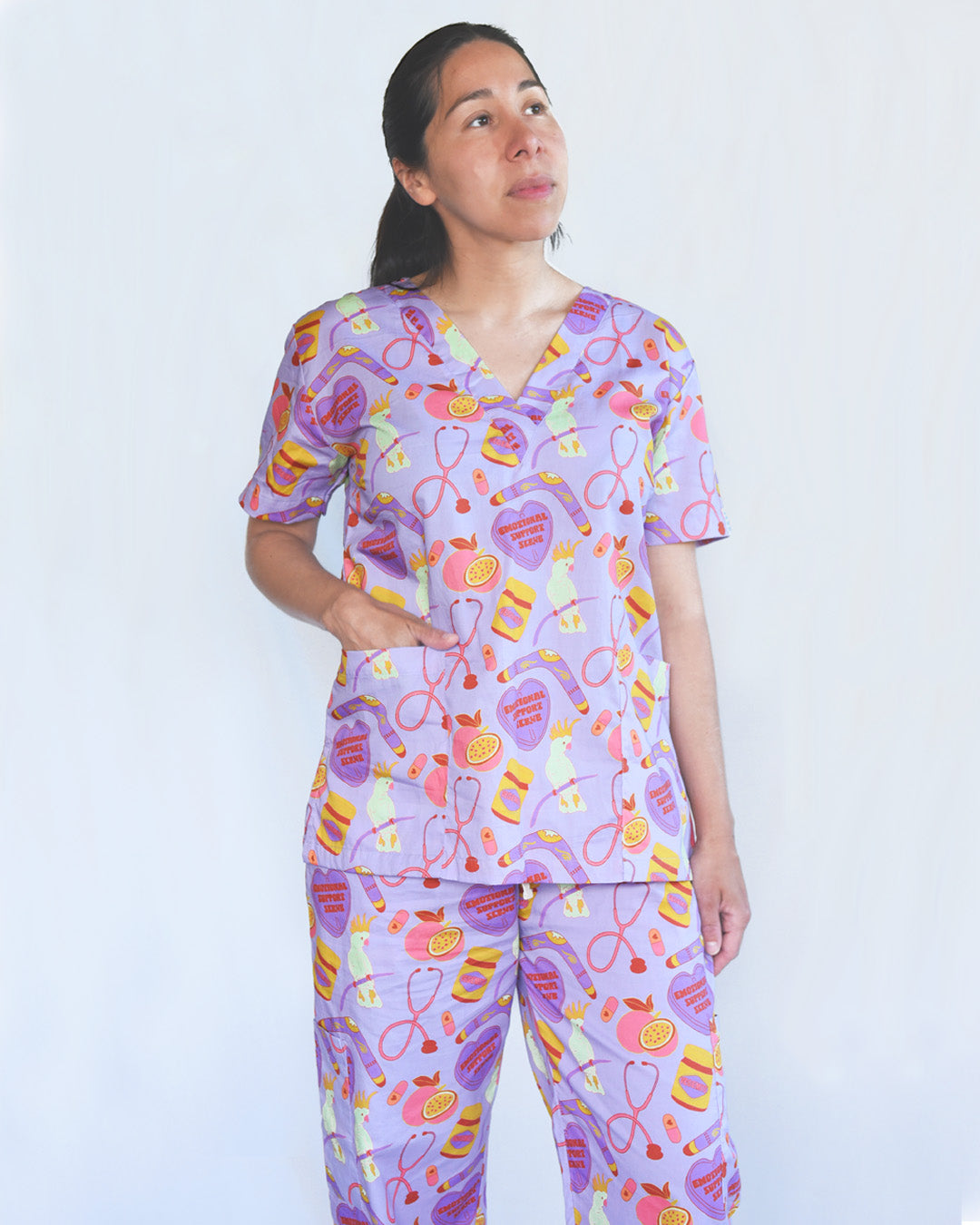 Scrub top short sleeves and pants - Cotton