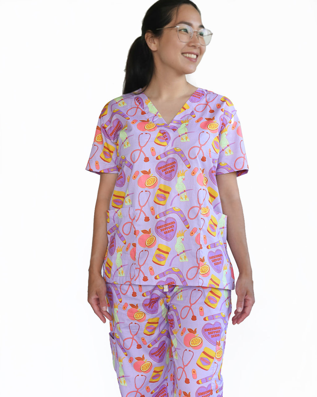 Scrub top short sleeves and pants - Cotton