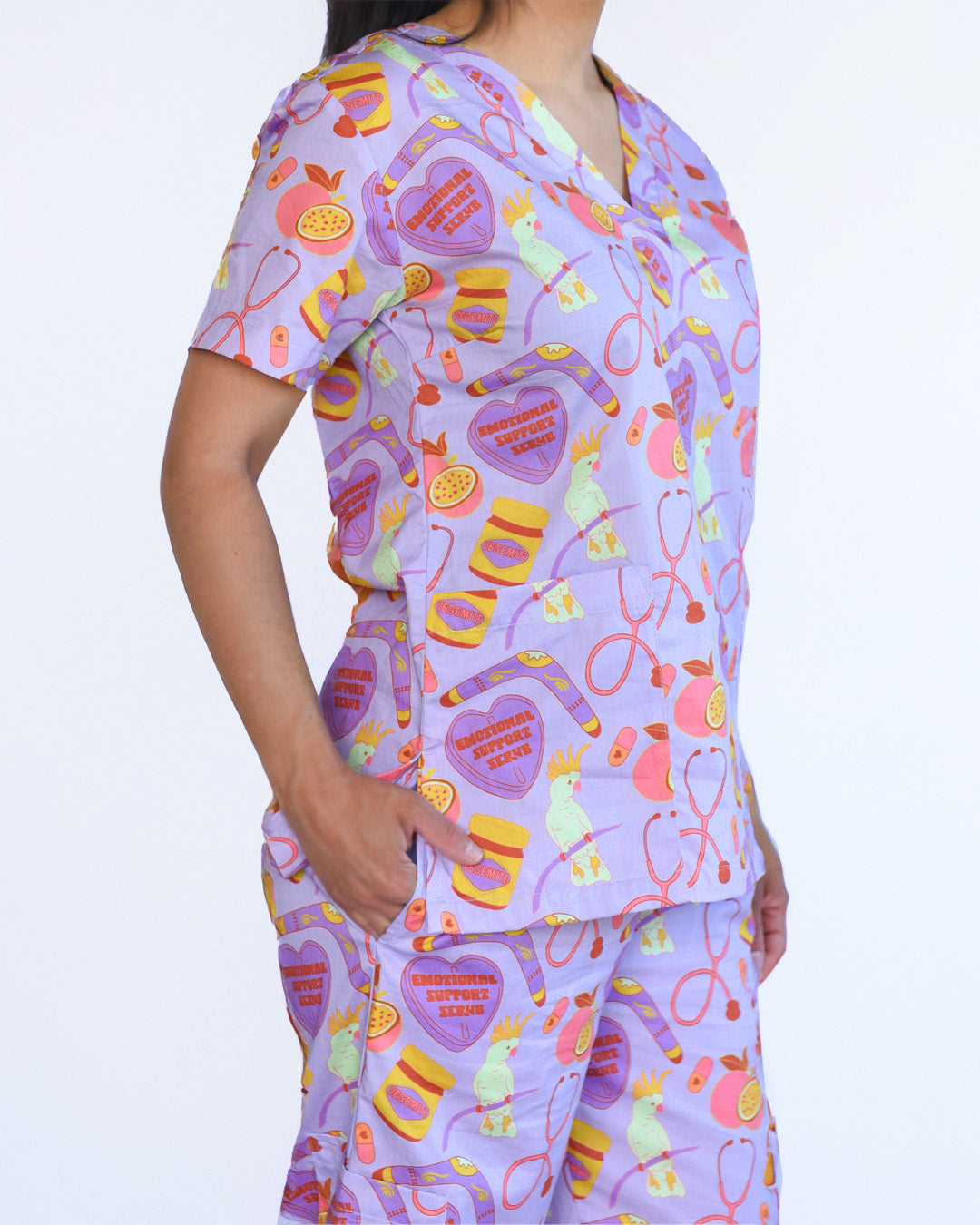 Scrub top short sleeves and pants - Cotton