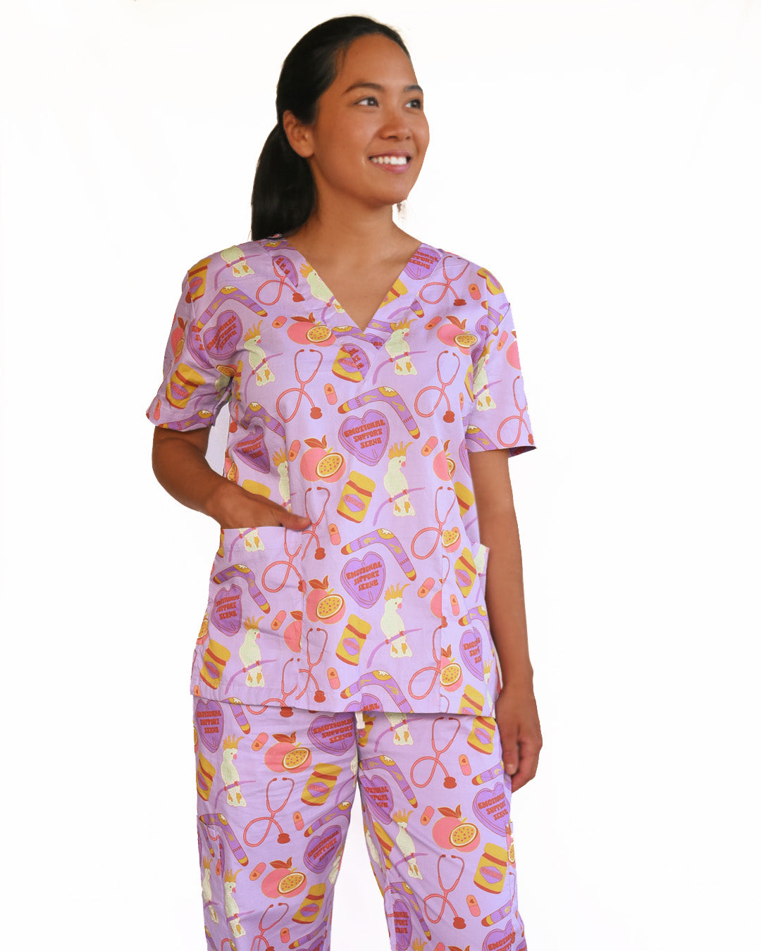 Scrub top short sleeves and pants - Cotton
